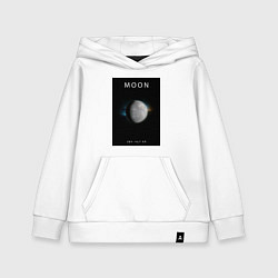Толстовка детская хлопковая Moon Луна Space collections, цвет: белый