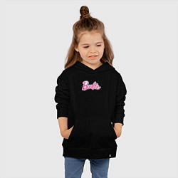 Толстовка детская хлопковая Barbie logo, цвет: черный — фото 2