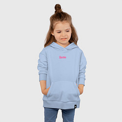 Толстовка детская хлопковая Barbie mini logo, цвет: мягкое небо — фото 2