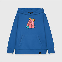 Толстовка детская хлопковая Розовая слоника со слонятами, цвет: синий