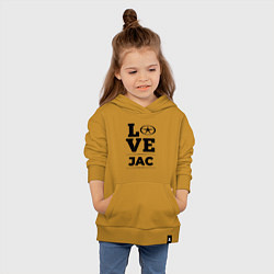 Толстовка детская хлопковая JAC Love Classic, цвет: горчичный — фото 2