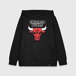 Толстовка детская хлопковая Chicago Bulls, цвет: черный