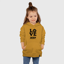 Толстовка детская хлопковая Jeep Love Classic, цвет: горчичный — фото 2