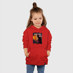 Толстовка детская хлопковая STRAY FOLLOW MEOW, цвет: красный — фото 2