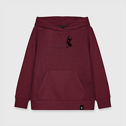Толстовка детская хлопковая Hollow Knight на краю, цвет: меланж-бордовый