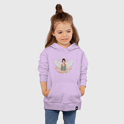 Толстовка детская хлопковая Ангельская медитация домохозяйки, цвет: лаванда — фото 2
