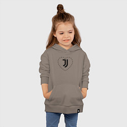 Толстовка детская хлопковая Лого Juventus в сердечке, цвет: утренний латте — фото 2