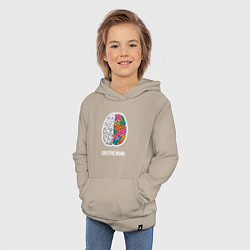 Толстовка детская хлопковая Creative Brain, цвет: миндальный — фото 2