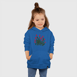 Толстовка детская хлопковая Simple Tulips, цвет: синий — фото 2