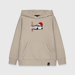 Толстовка детская хлопковая Nissan Silvia S14 Sr20 Japan Car, цвет: миндальный