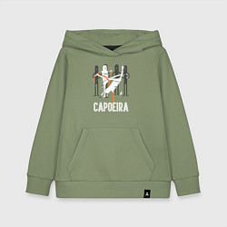 Толстовка детская хлопковая Capoeira - contactless combat, цвет: авокадо