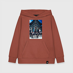 Толстовка детская хлопковая Stray Kids Thunderous, цвет: кирпичный