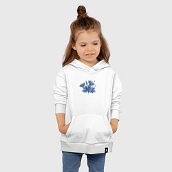 Толстовка детская хлопковая Неоновые цветы для творческих людей, цвет: белый — фото 2