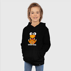 Толстовка детская хлопковая Радужные друзья - Оранжевый, цвет: черный — фото 2