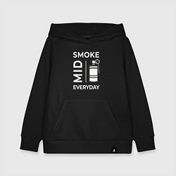 Толстовка детская хлопковая Smoke Mid Everyday, цвет: черный