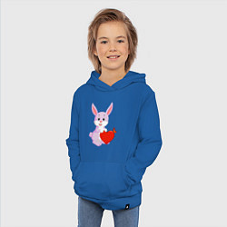 Толстовка детская хлопковая Кролик с сердцем, цвет: синий — фото 2