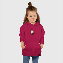 Толстовка детская хлопковая Лисий папоротник, цвет: маджента — фото 2