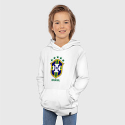 Толстовка детская хлопковая Brasil CBF, цвет: белый — фото 2