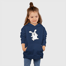 Толстовка детская хлопковая Happy Bunny, цвет: тёмно-синий — фото 2