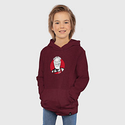 Толстовка детская хлопковая Доктор Ливси - KFC Edition, цвет: меланж-бордовый — фото 2