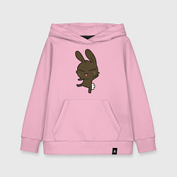 Толстовка детская хлопковая Прикольный кролик, цвет: светло-розовый