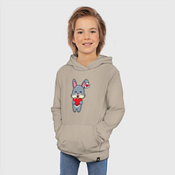 Толстовка детская хлопковая Lover Bunny, цвет: миндальный — фото 2