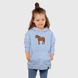 Толстовка детская хлопковая Милая лошадка, цвет: мягкое небо — фото 2