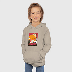 Толстовка детская хлопковая Утка Годзилла, цвет: миндальный — фото 2