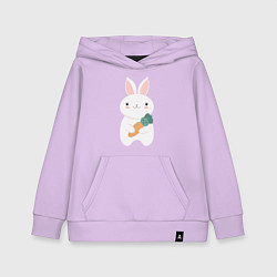 Толстовка детская хлопковая Carrot rabbit, цвет: лаванда