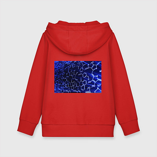 Детская толстовка-худи Графическая химия / Красный – фото 2