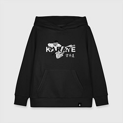 Толстовка детская хлопковая Боец карате, цвет: черный
