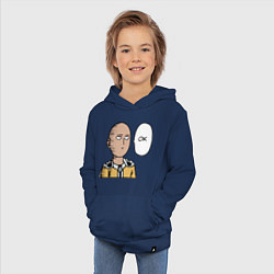 Толстовка детская хлопковая Saitama - OK, цвет: тёмно-синий — фото 2