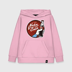 Толстовка детская хлопковая Nuka cola sticker, цвет: светло-розовый