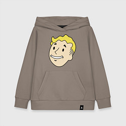 Толстовка детская хлопковая Vault boy head, цвет: утренний латте