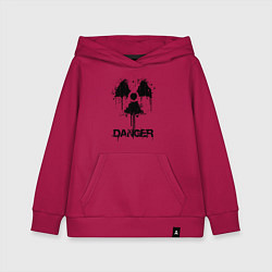 Детская толстовка-худи Danger radiation symbol