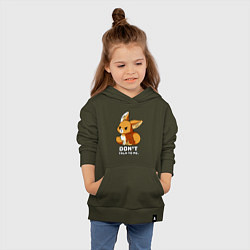 Толстовка детская хлопковая Offended fox, цвет: хаки — фото 2