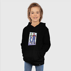 Толстовка детская хлопковая Марио и Луиджи - крутые чуваки - стилизация, цвет: черный — фото 2