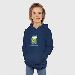 Толстовка детская хлопковая Эмблема федерации футбола Аргентины, цвет: тёмно-синий — фото 2