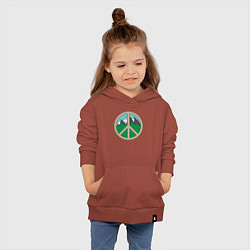 Толстовка детская хлопковая Peace nature, цвет: кирпичный — фото 2