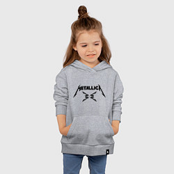Толстовка детская хлопковая Metallica, цвет: меланж — фото 2