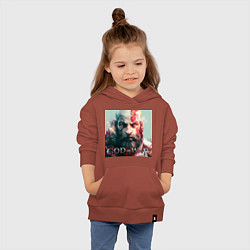Толстовка детская хлопковая God of War, Ragnarok, цвет: кирпичный — фото 2