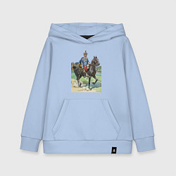 Толстовка детская хлопковая Генерал 13-го гусарского Нарвского полка, цвет: мягкое небо