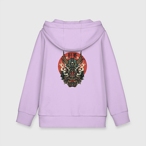 Детская толстовка-худи Демон маски Они / Лаванда – фото 2