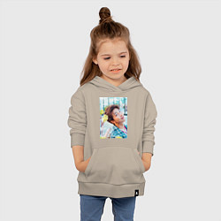 Толстовка детская хлопковая Handsome Namjoon, цвет: миндальный — фото 2