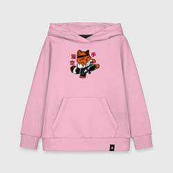 Толстовка детская хлопковая Кот каратист art, цвет: светло-розовый