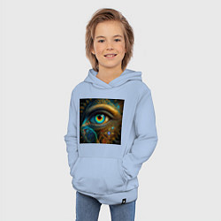 Толстовка детская хлопковая Глаз индейца, цвет: мягкое небо — фото 2