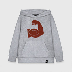 Толстовка детская хлопковая Сила регби, цвет: меланж