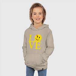 Толстовка детская хлопковая Smile love, цвет: миндальный — фото 2