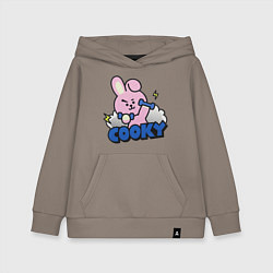 Толстовка детская хлопковая Cooky BT21 Jungkook, цвет: утренний латте