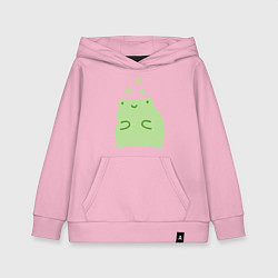 Толстовка детская хлопковая Лягушка Kawaii, цвет: светло-розовый